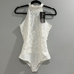 NBW White Lace Nanamacs Bodysuits